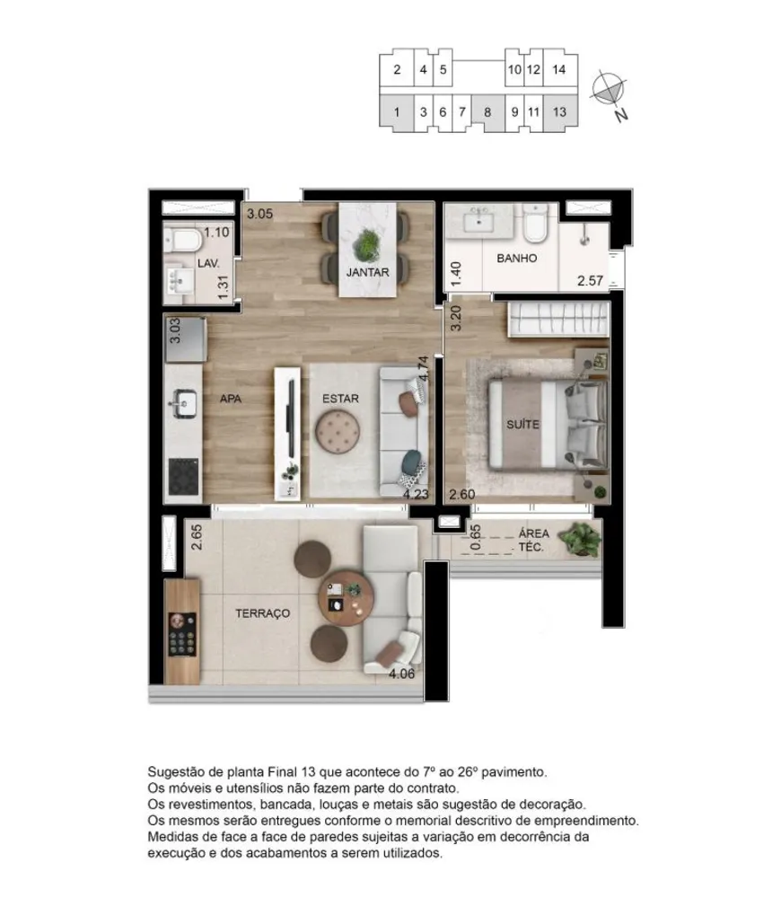 Apartamento, 2 quartos, 3153 m² - Foto 3