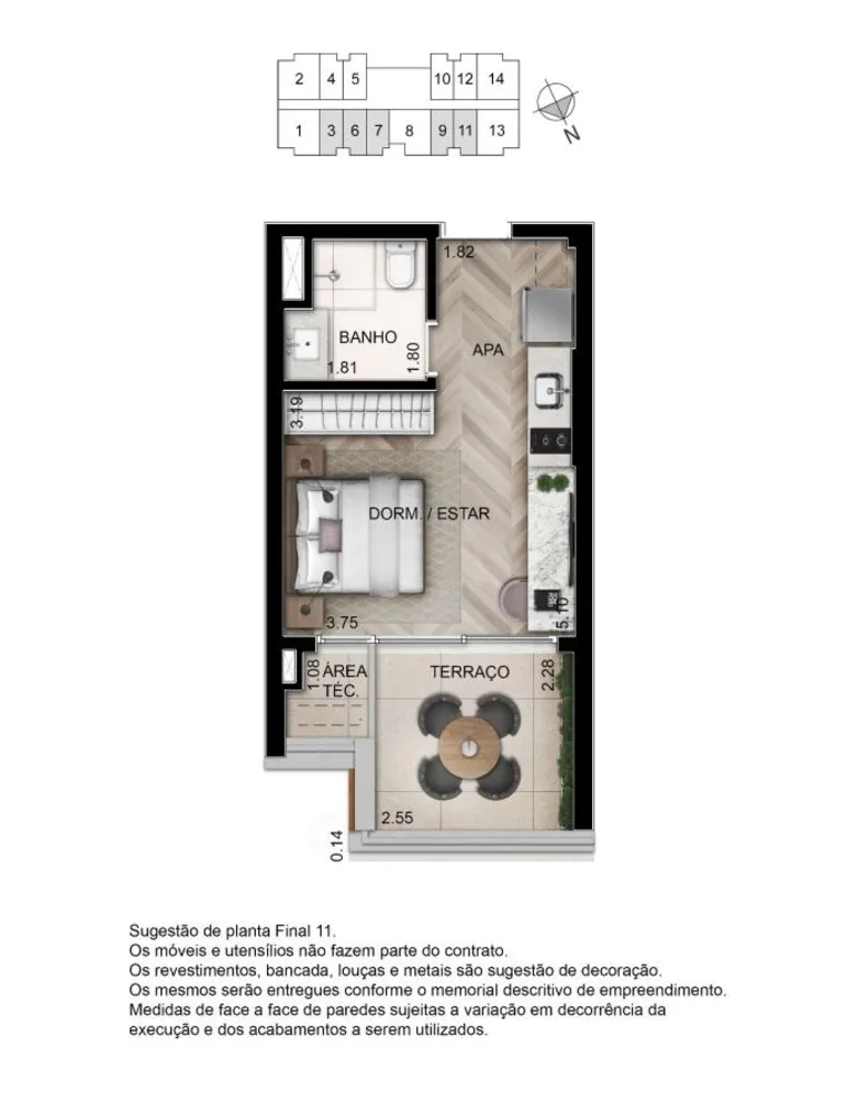 Apartamento, 2 quartos, 3153 m² - Foto 1