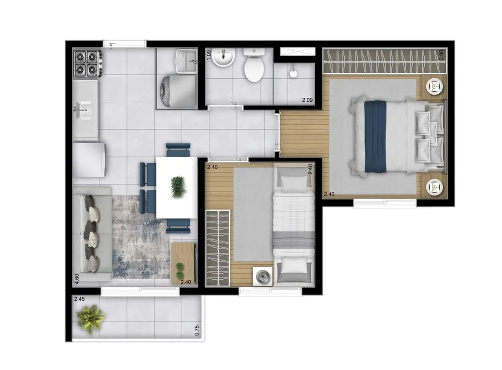Casa, 2 quartos, 3435 m² - Foto 12