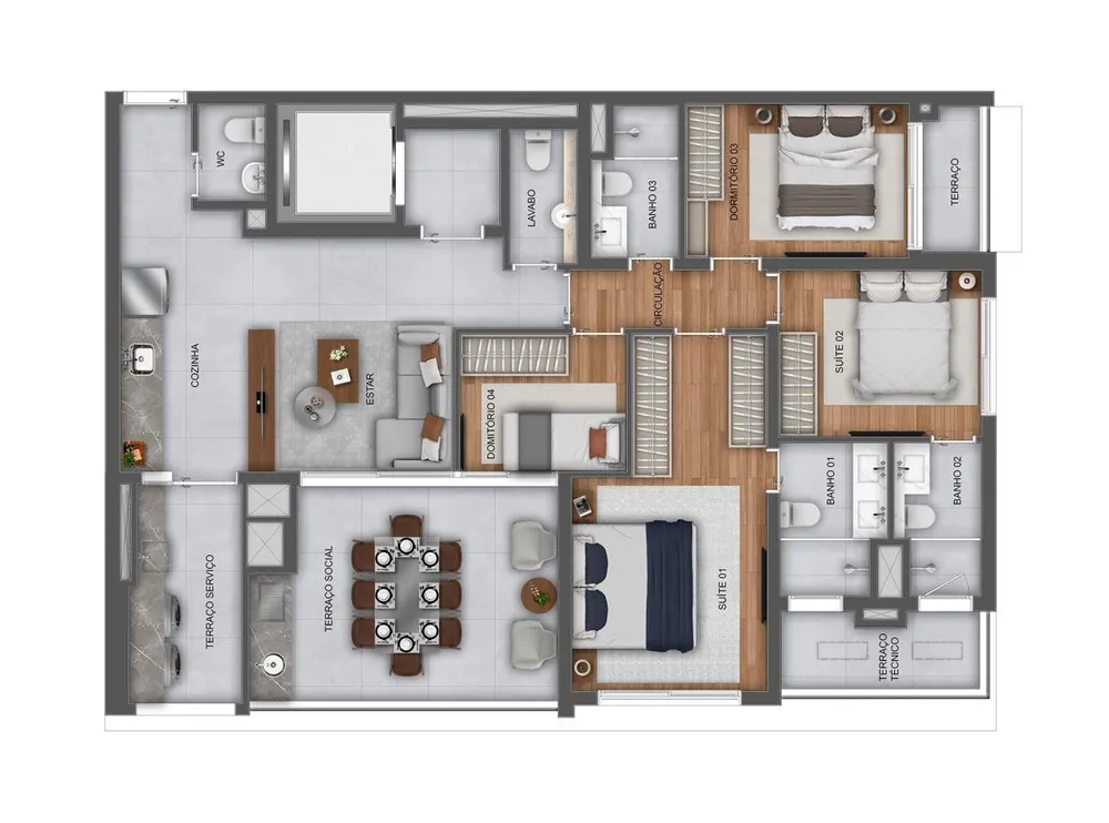 Apartamento, 4 quartos, 25164 m² - Foto 8