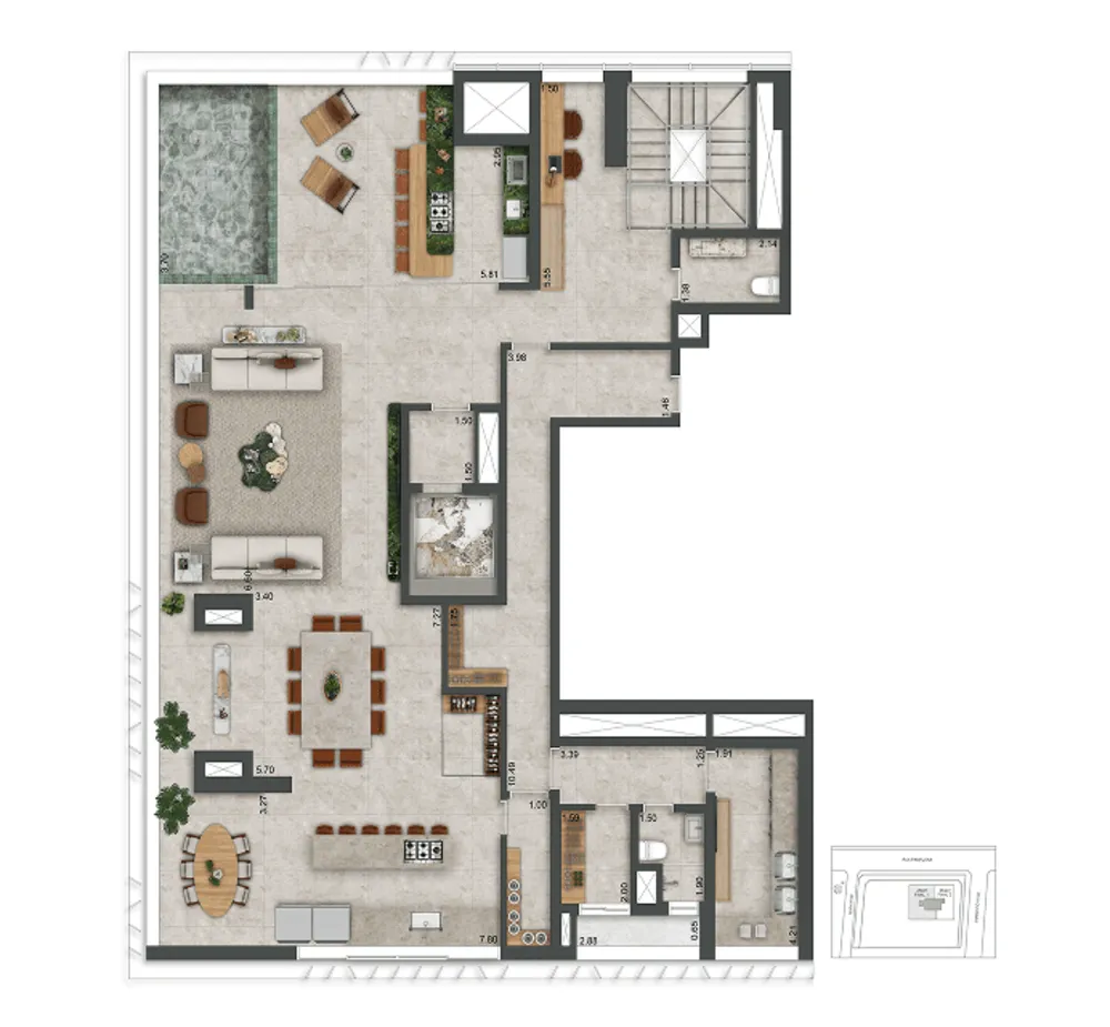 Cobertura, 4 quartos, 346488 m² - Foto 5