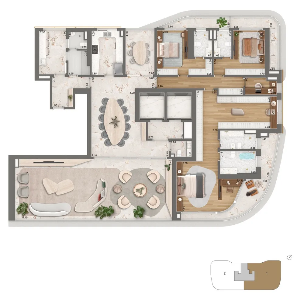 Apartamento, 4 quartos, 339637 m² - Foto 5