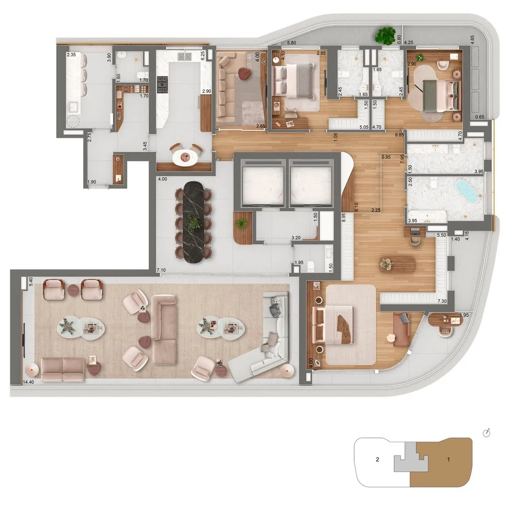 Apartamento, 4 quartos, 339637 m² - Foto 7