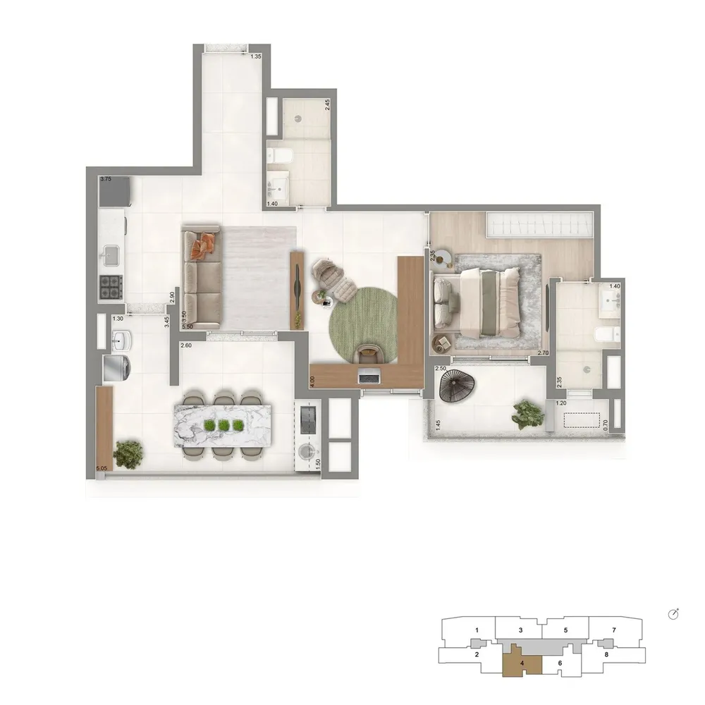 Apartamento, 3 quartos, 76155 m² - Foto 10