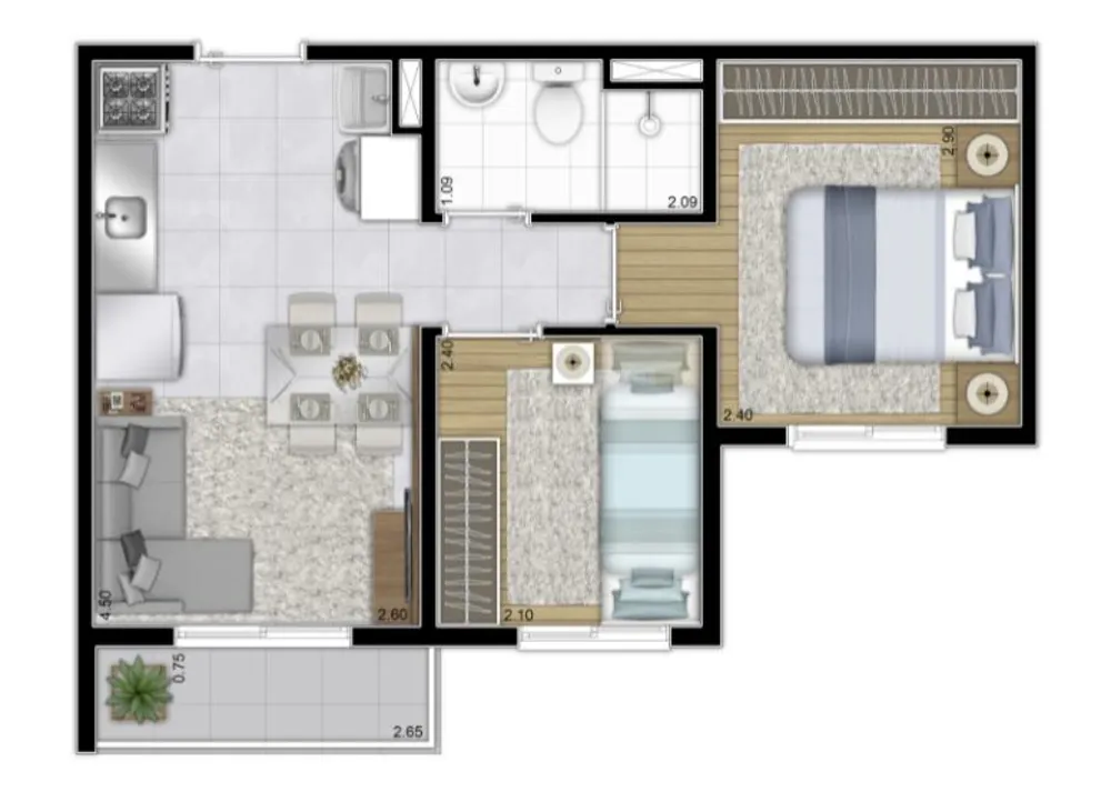 Casa, 2 quartos, 32 m² - Foto 10