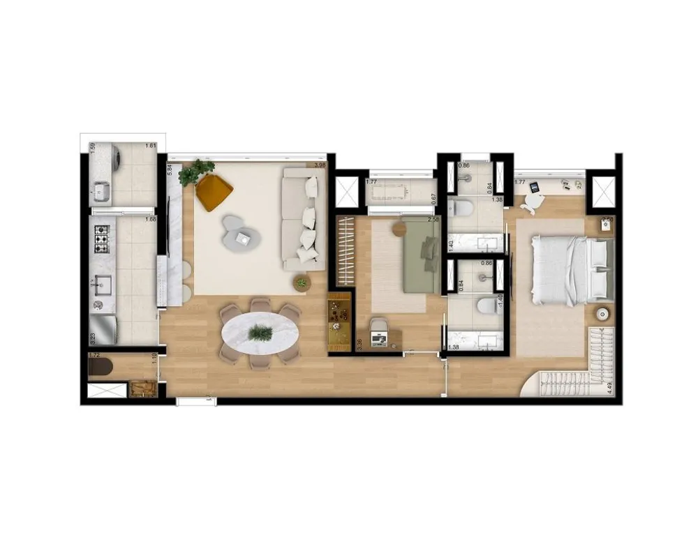 Apartamento, 2 quartos, 5288 m² - Foto 12