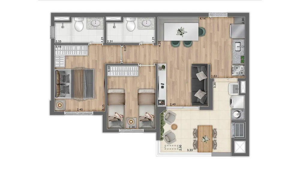 Apartamento, 3 quartos, 4466 m² - Foto 8