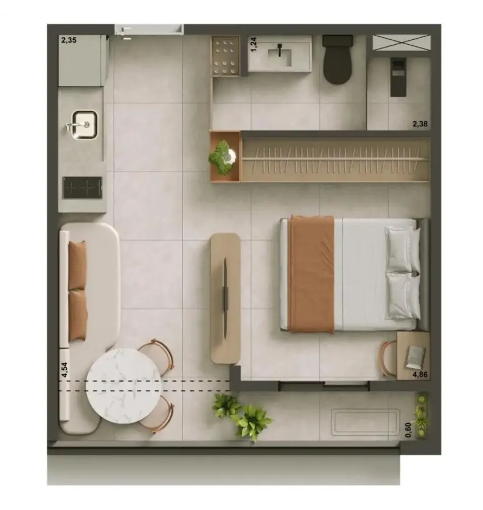 Apartamento, 1 quarto, 2429 m² - Foto 12