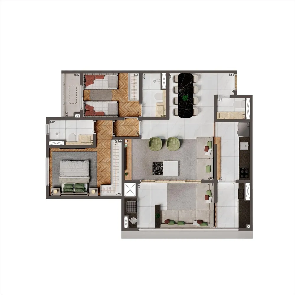 Apartamento, 3 quartos, 75134 m² - Foto 7