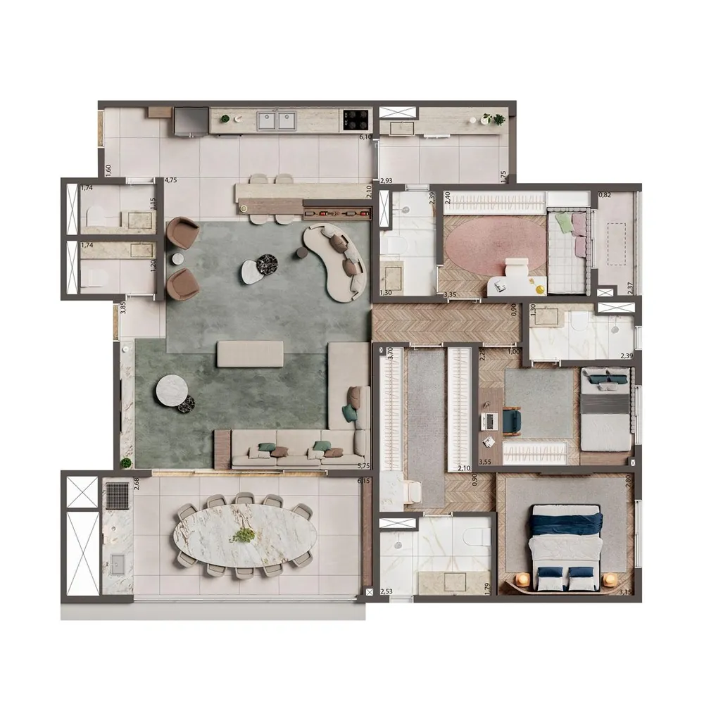 Apartamento, 3 quartos, 75134 m² - Foto 6