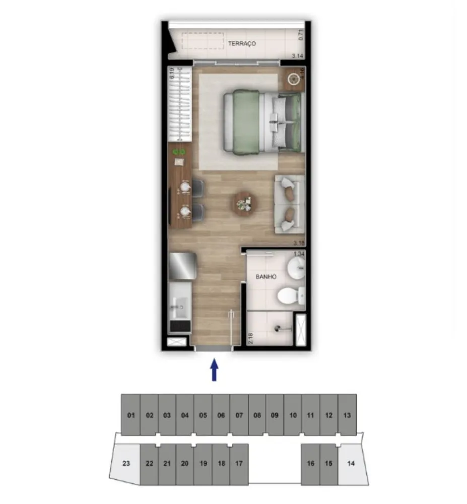 Apartamento, 1 quarto, 2437 m² - Foto 6