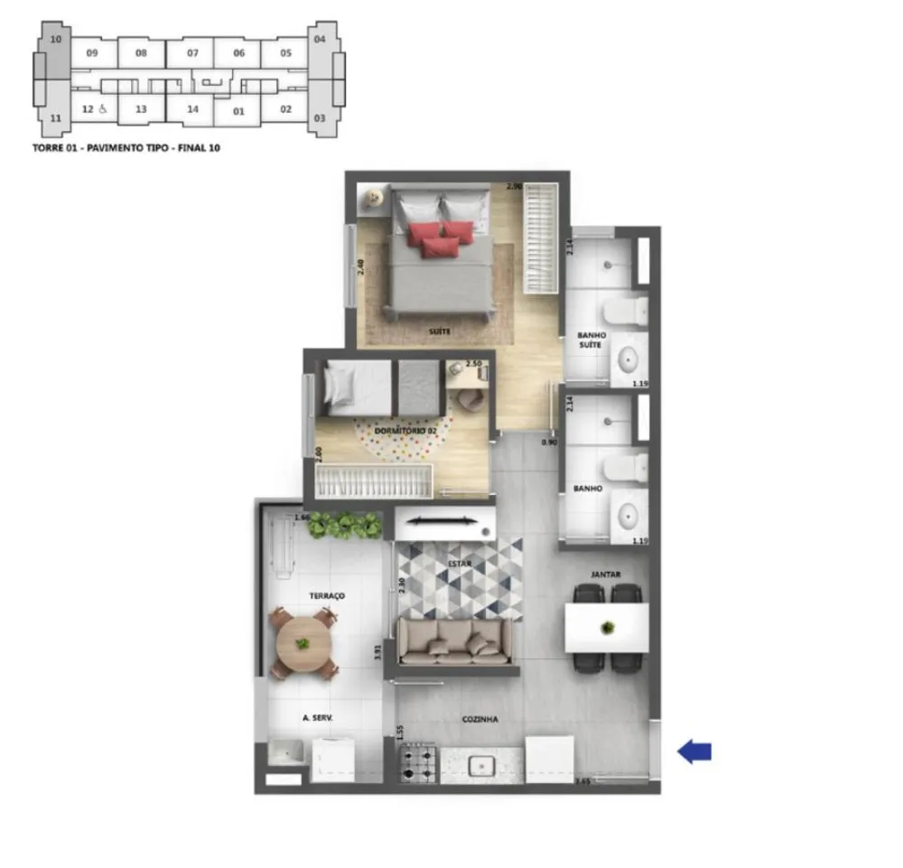 Casa, 2 quartos, 2244 m² - Foto 8