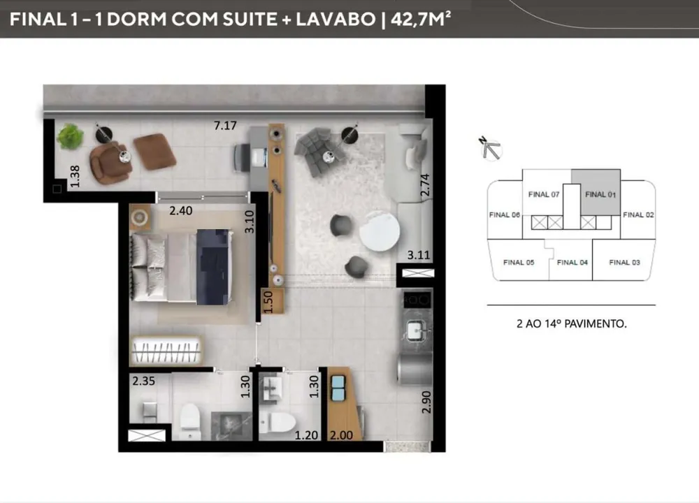 Apartamento, 1 quarto, 4049 m² - Foto 6