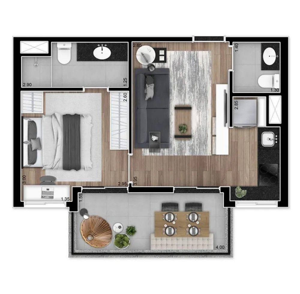 Apartamento, 1 quarto, 2086 m² - Foto 8