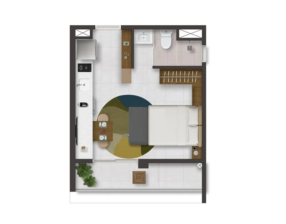 Apartamento, 1 quarto, 2059 m² - Foto 5