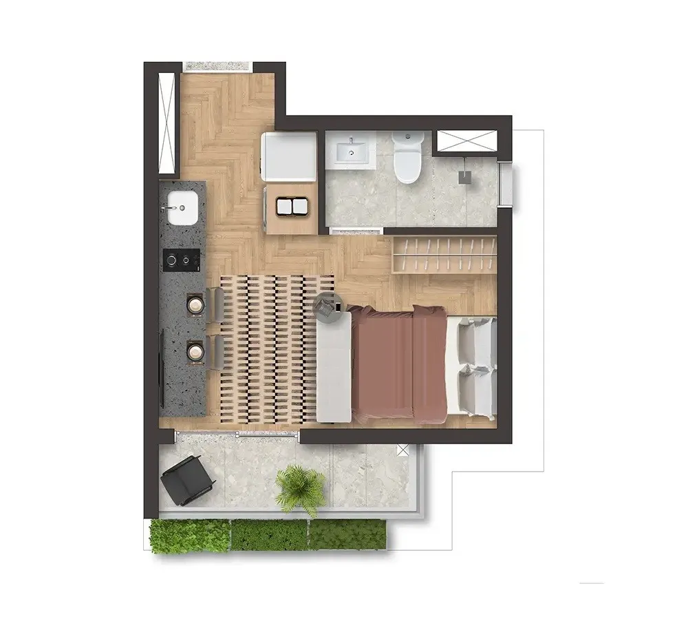 Apartamento, 1 quarto, 2059 m² - Foto 10