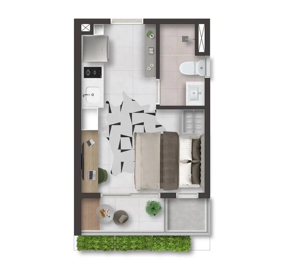 Apartamento, 1 quarto, 2059 m² - Foto 4
