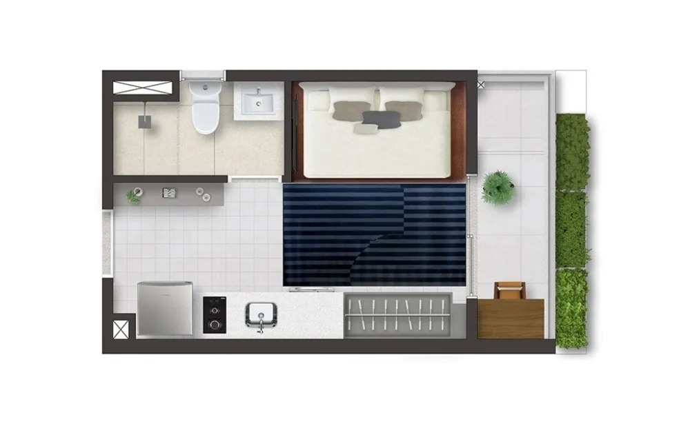 Apartamento, 1 quarto, 2059 m² - Foto 8