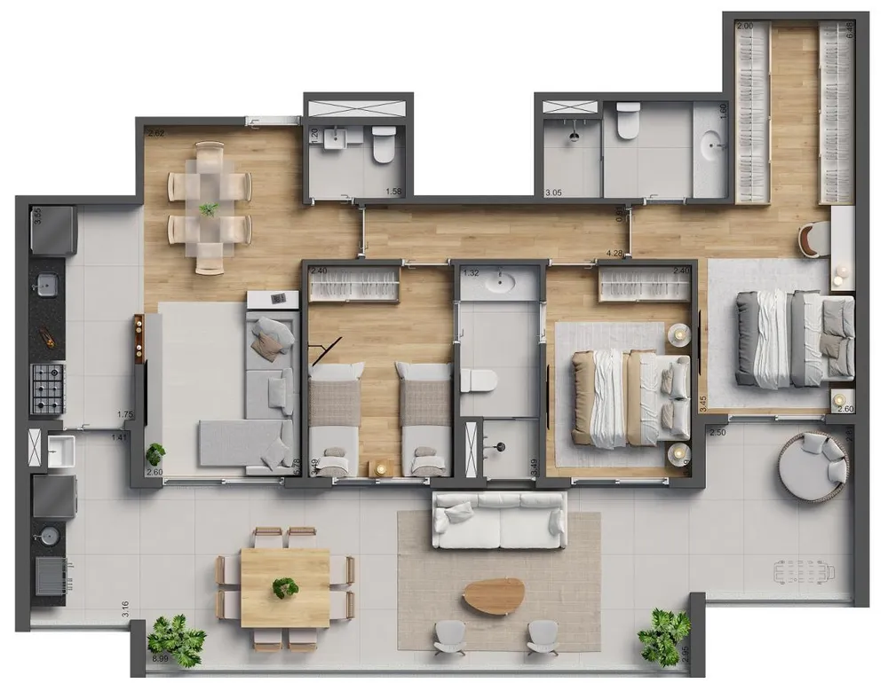 Apartamento, 3 quartos, 63122 m² - Foto 12