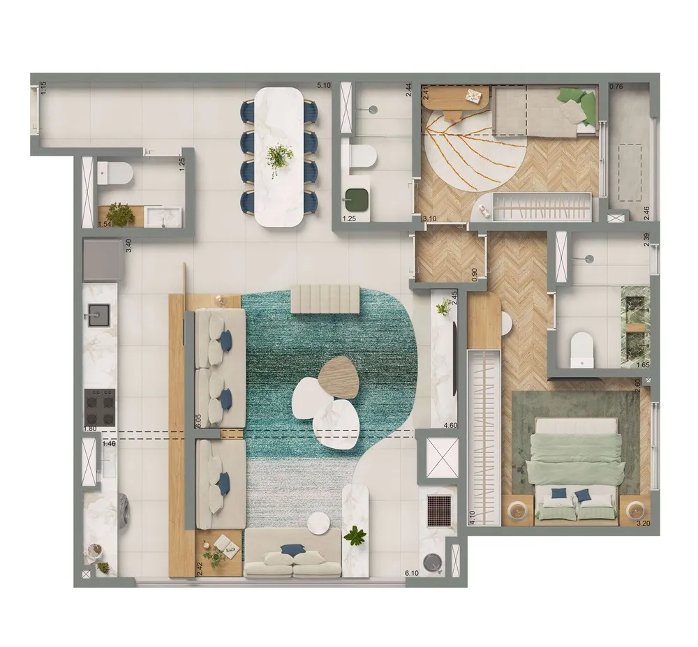 Apartamento, 3 quartos, 6087 m² - Foto 11