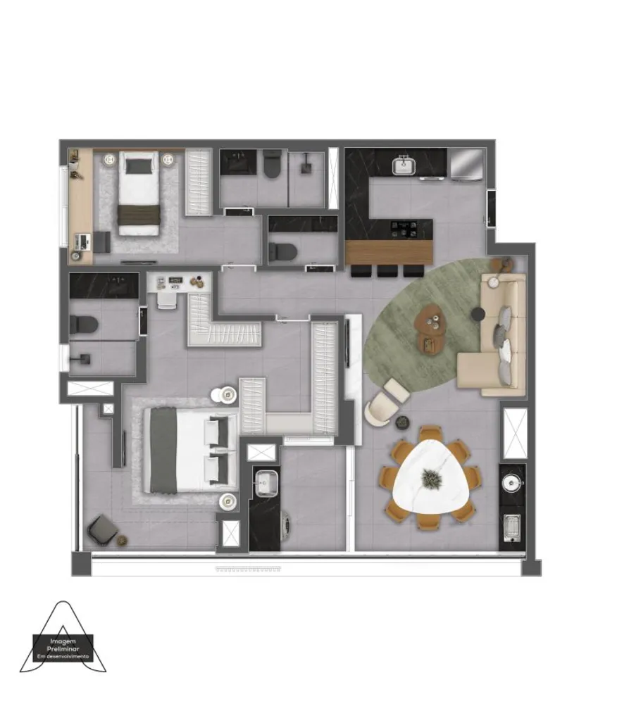 Apartamento, 3 quartos, 4093 m² - Foto 2