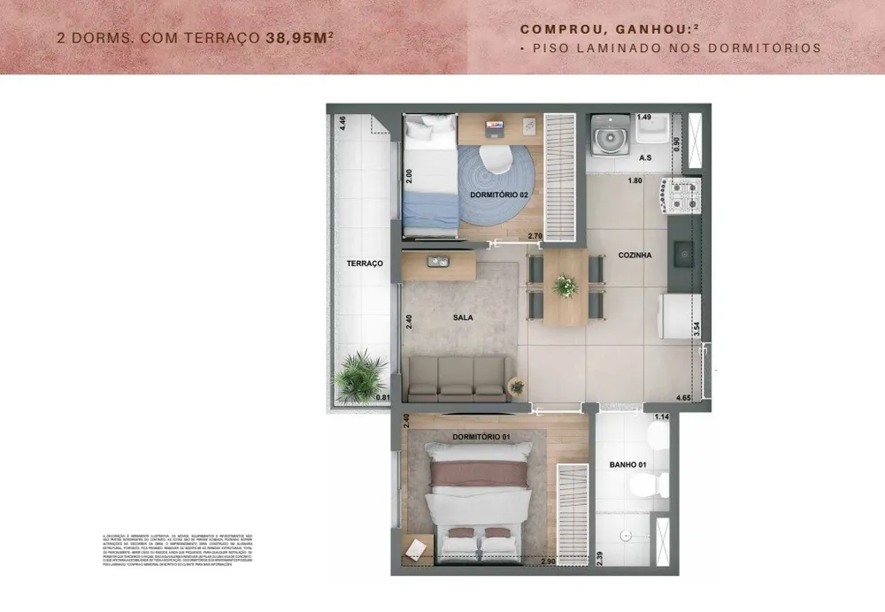 Casa, 2 quartos, 2852 m² - Foto 4