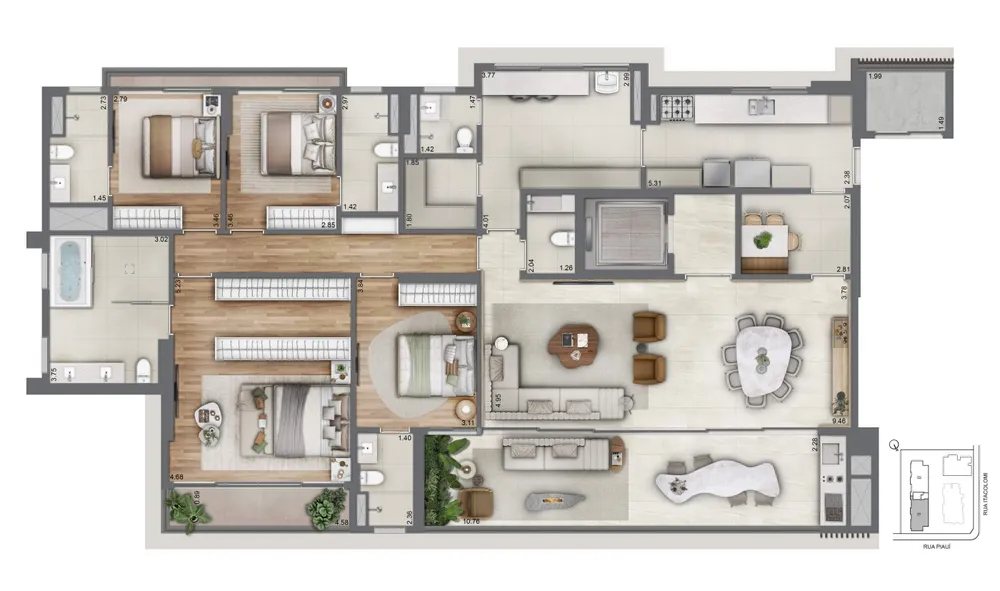 Apartamento, 4 quartos, 249255 m² - Foto 8