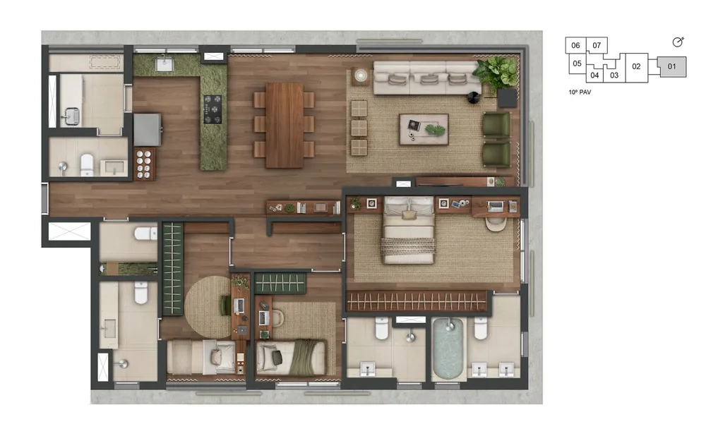 Apartamento, 3 quartos, 27198 m² - Foto 5