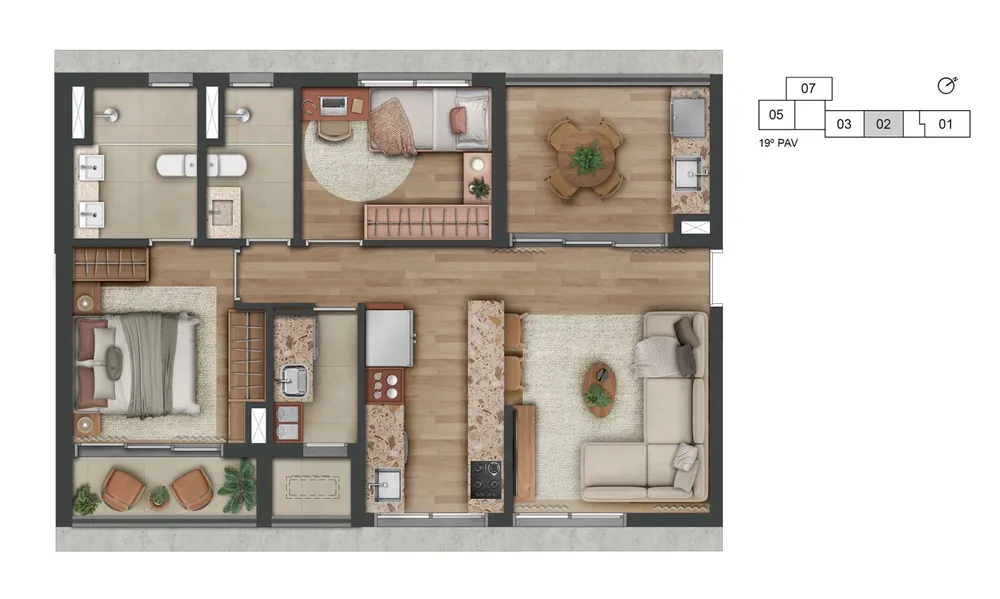 Apartamento, 3 quartos, 27198 m² - Foto 8