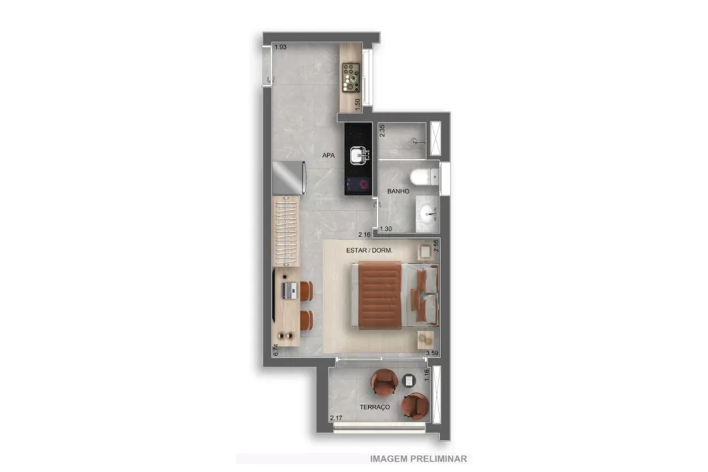 Apartamento, 2 quartos, 2352 m² - Foto 8