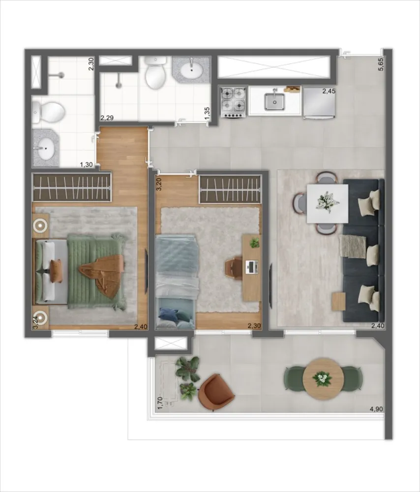 Apartamento, 2 quartos, 3362 m² - Foto 7