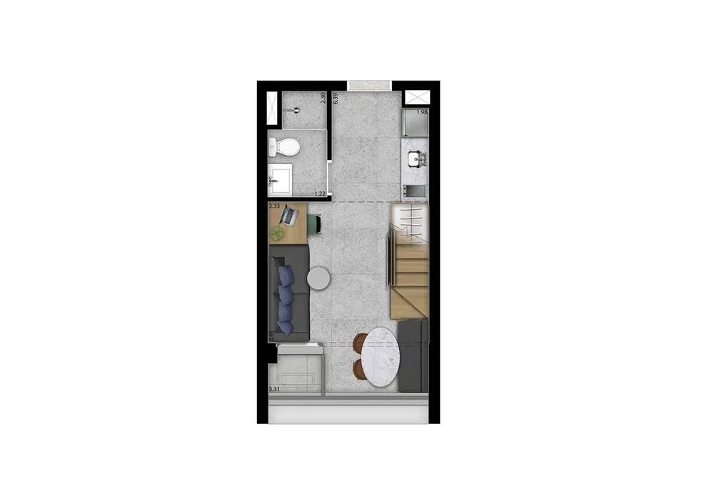 Apartamento, 1 quarto, 2337 m² - Foto 3