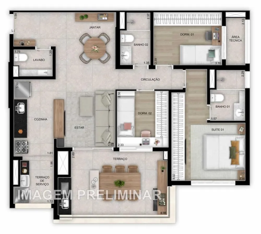 Apartamento, 3 quartos, 25118 m² - Foto 8