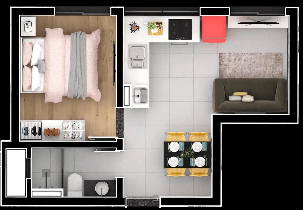 Apartamento, 1 quarto, 31 m² - Foto 8