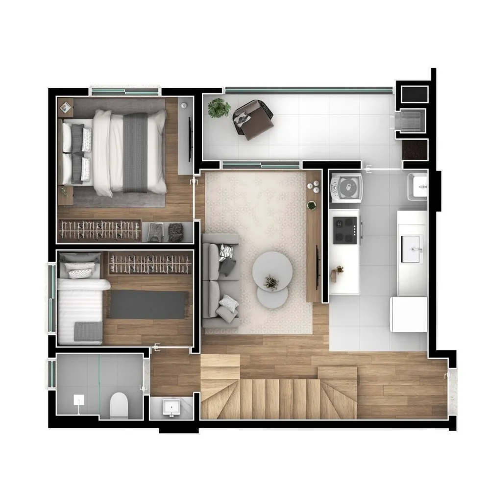 Cobertura, 2 quartos, 107 m² - Foto 11