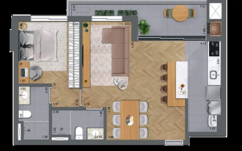 Cobertura, 3 quartos, 154 m² - Foto 12