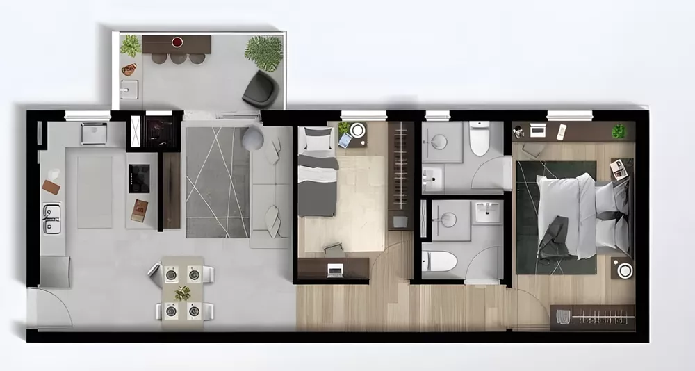 Apartamento à venda com 2 quartos, 55m² - Foto 8