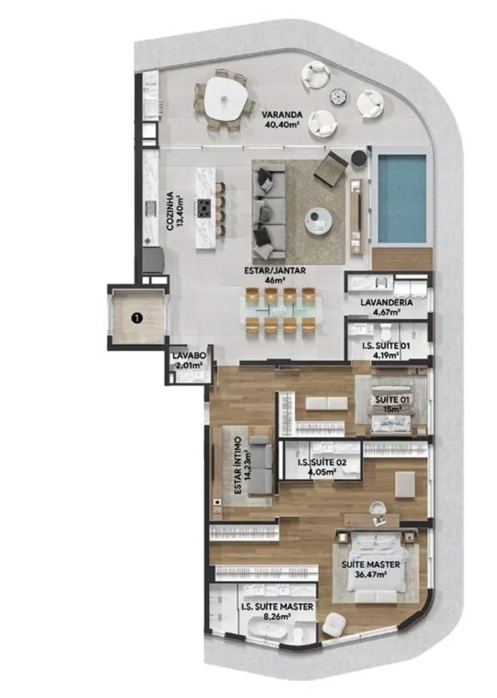 Apartamento, 3 quartos, 201 m² - Foto 10
