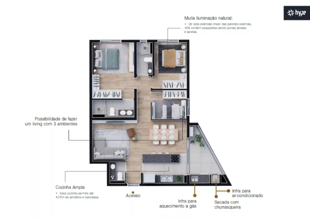 Apartamento à venda com 3 quartos, 107m² - Foto 20