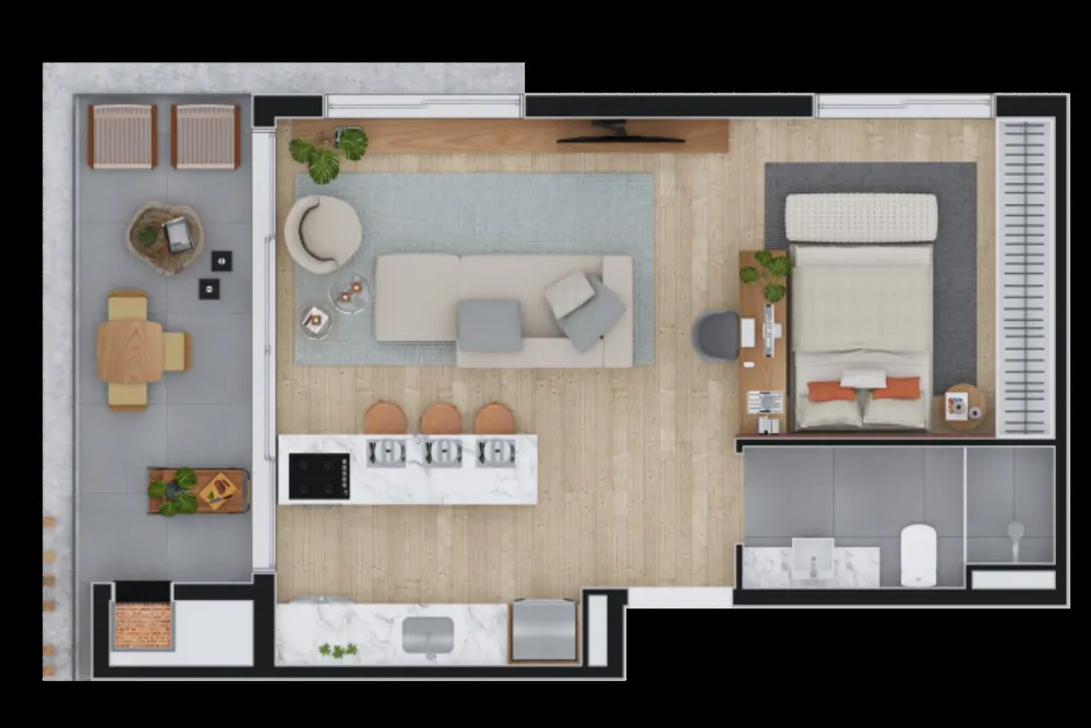 Apartamento, 1 quarto, 53 m² - Foto 8