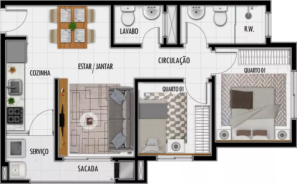 Apartamento à venda com 2 quartos, 47m² - Foto 15