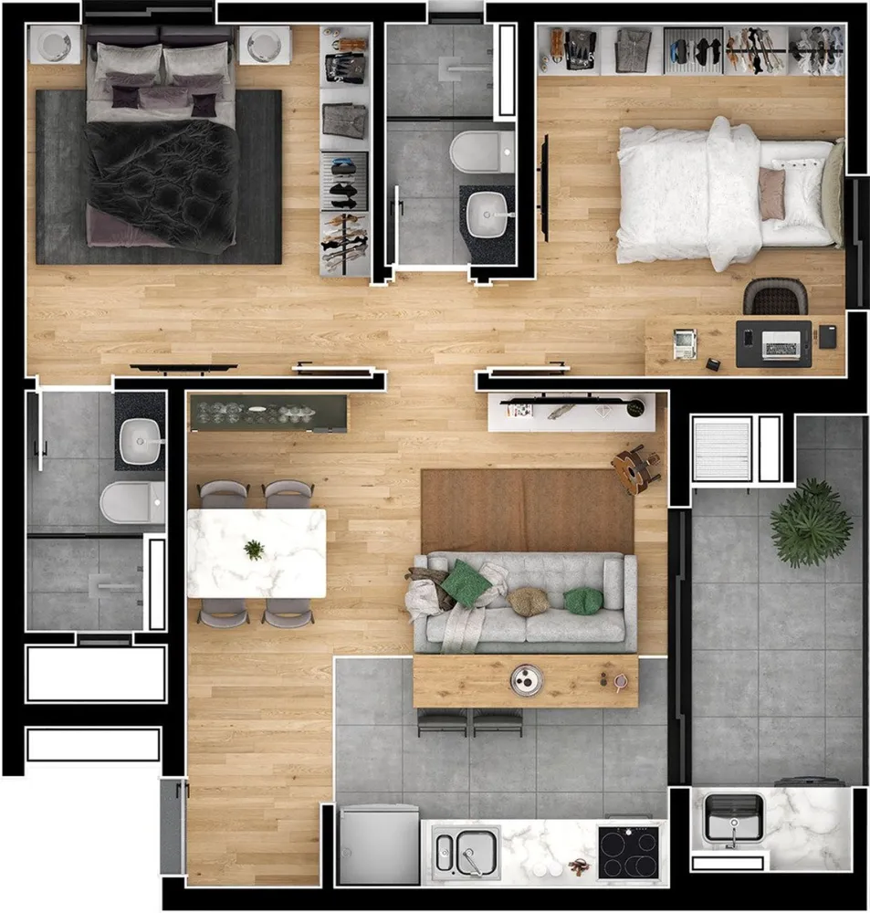 Apartamento, 2 quartos, 59 m² - Foto 14