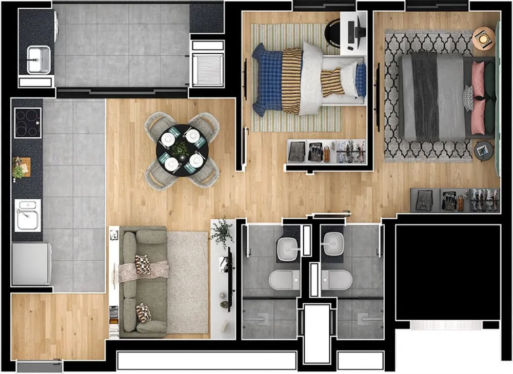 Apartamento, 2 quartos, 59 m² - Foto 13