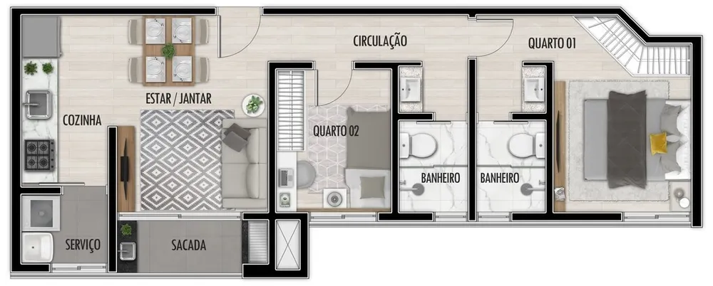 Apartamento, 2 quartos, 42 m² - Foto 8
