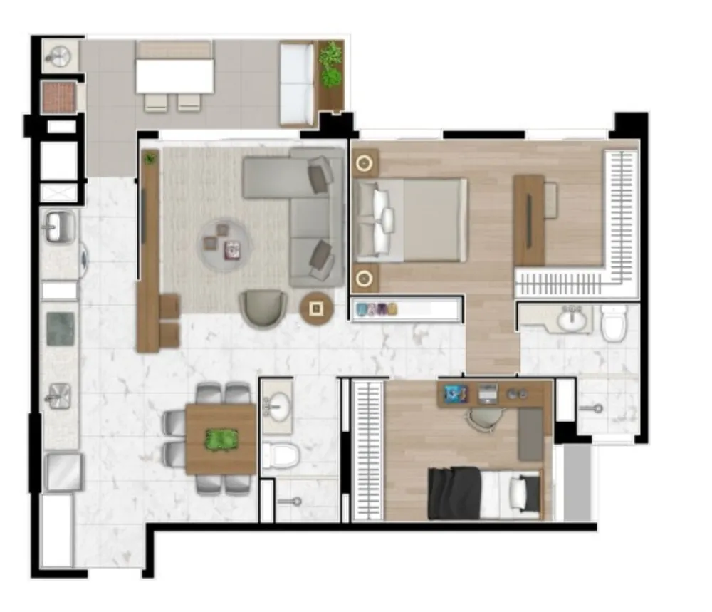 Apartamento, 1 quarto, 61 m² - Foto 4
