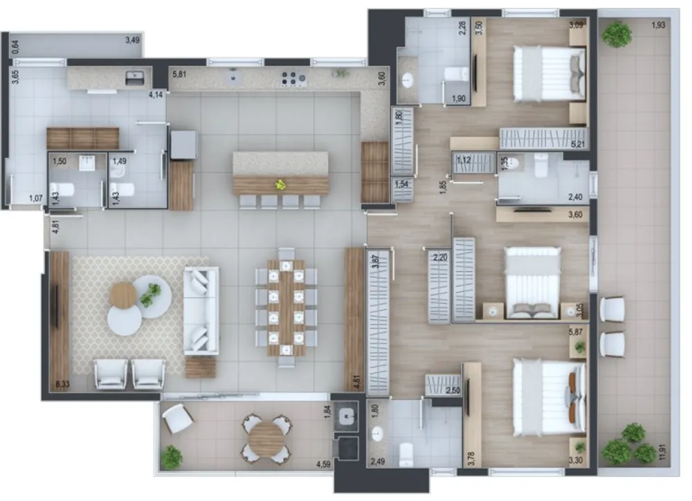 Apartamento, 3 quartos, 171 m² - Foto 10
