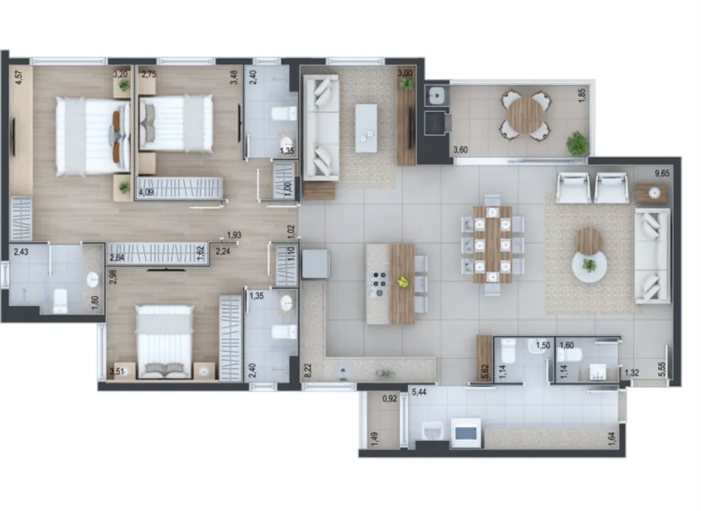 Apartamento, 3 quartos, 171 m² - Foto 9