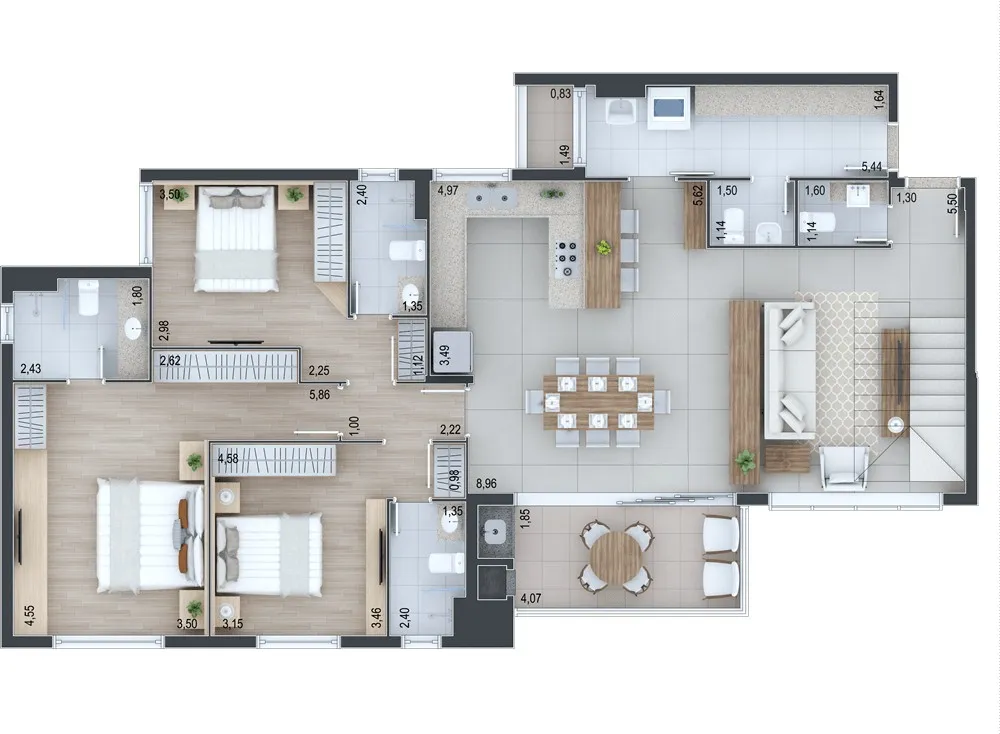 Apartamento, 3 quartos, 171 m² - Foto 11