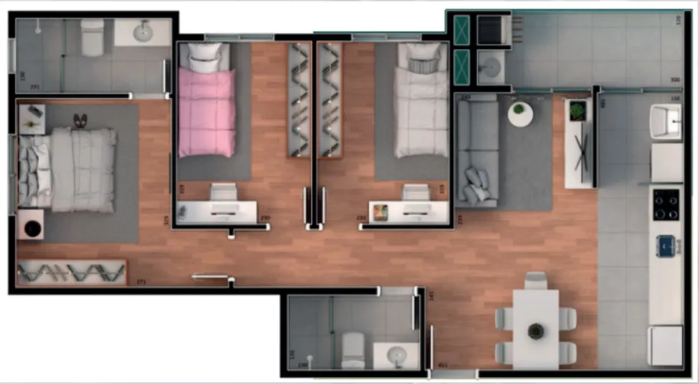 Apartamento, 2 quartos, 64 m² - Foto 8