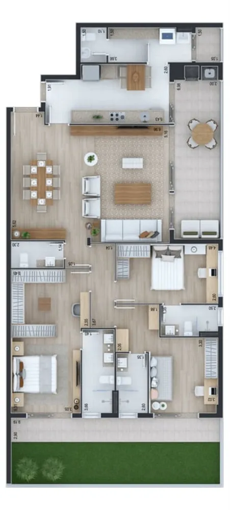 Apartamento, 3 quartos, 184 m² - Foto 6
